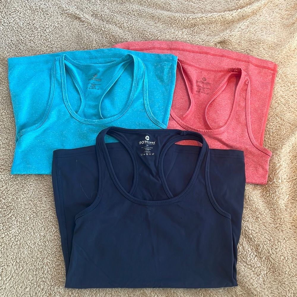 90 degree racer back work out tops bundle. Size xs